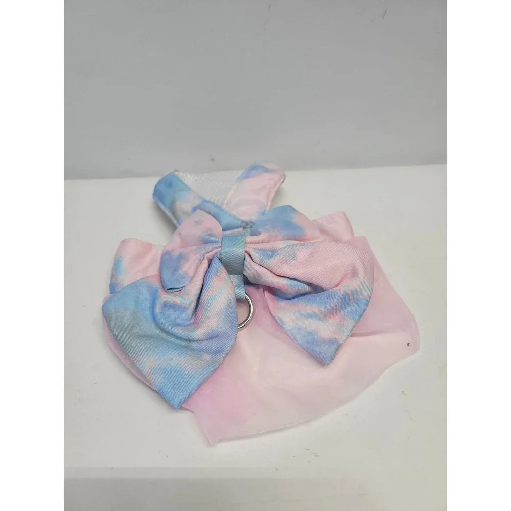 Dog or cat mulyi color bow dress pet‎ apparel sz s